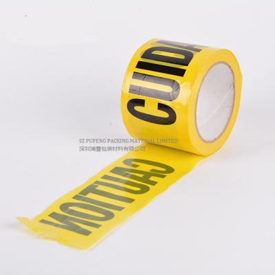 China Soft Water Activated Adhesive 3m-50m Floor Warning Tape for sale