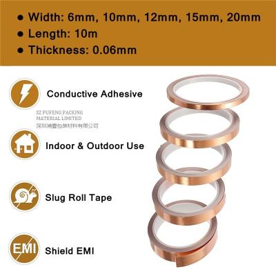 China Heat Resistant Copper Foil Tape 0.2Ω -20℃ To +120℃ Temperature Resistance for sale