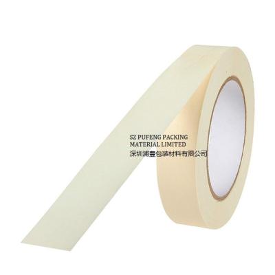China 3M2214  Crepe Paper Yellow Silicone 218 Adhesive Masking Tape for sale