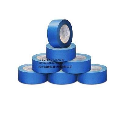 China 3M RoHS Masking Adhesive Tape With UV Resistant Crepe Paper , Blue Heat Resistant Masking Tape for sale