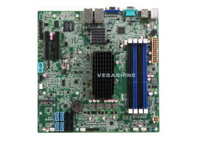 China 4 Gigabit LAN 4 SATA2.0 , 4 SATA3.0 network storage server Motherboard with Intel® Atom C2550 CPU for sale