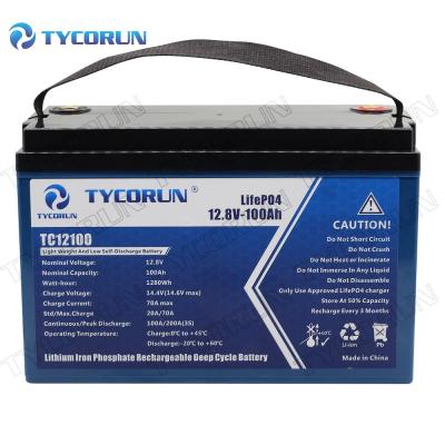 China 12.8 V 100ah Lithium Deep Cycle Battery for sale