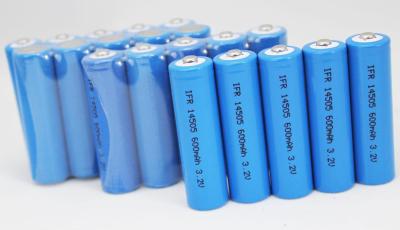 China 14500 3.2V600mah Lithium LiFePO4 Battery for sale