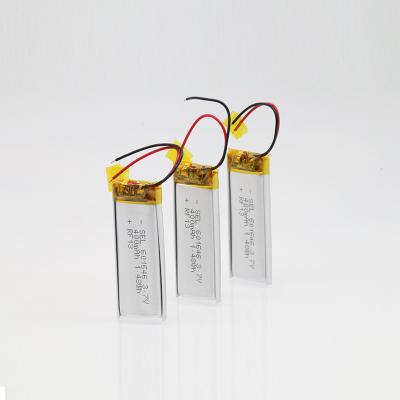 China RoHS Approval 602040P 3.7 V 400mah Rechargeable Battery High Discharge Rate for sale
