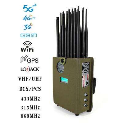China Portable Handheld 24 Antennas channel 2G 3G 4G 5G GPS WIFI Lojack VHF UHF Signal Detector Device for sale