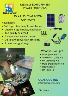 China DC5V Output Solar Energy System 100w Solar Panel Kit With Battery for sale
