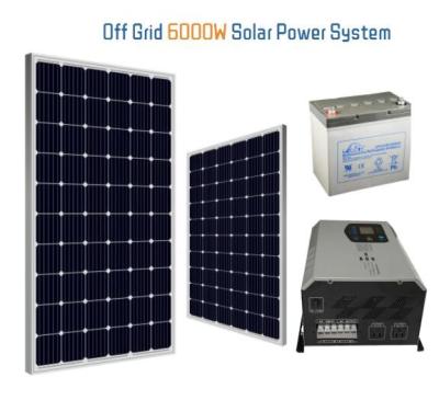 China 6kW Complete Off Grid Solar System Whole House Solar System for sale