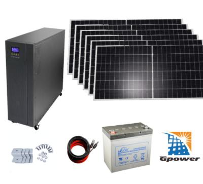 China No Pollution 10KW Off Grid Solar System Kits With Battery Storage for sale