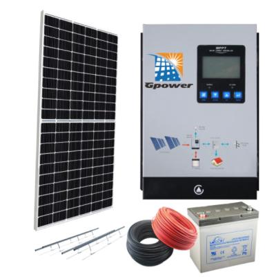 China ROSH 10KW Hybrid Grid Solar System With Batteries Backup for sale