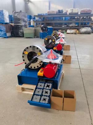 China línea hidráulica máquina que prensa de 12v 24v 4 capas de la CA de la manguera configuración del arrugador de la alta en venta