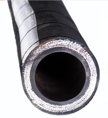 China 3 8 Inch Spiral Hydraulic Rubber Hose Flexible Wire Braided Rubber Hose Large Caliber for sale
