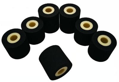 China Black Hot Ink Rollers 36x32mm rub resistant For MRP Date Printer for sale