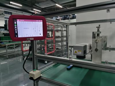 China impresora de chorro de tinta automática de la máquina 20W de la marca del laser de la fibra que vuela 120m/min For Metal en venta