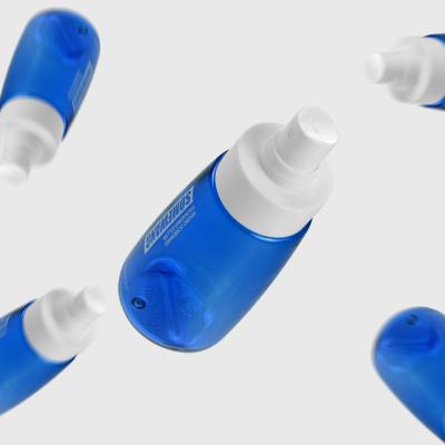 China Botella cosmética azul de 30ml 60ml 80ml PETG en venta