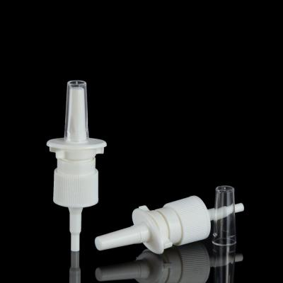 China Fabrieksprijs Fine Mist Sprayer 18/410 18mm Plastic Sprayer Navulbare neussprayer voor medisch en gemakkelijk ademen Te koop