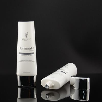 China 40mm Foundation Tube Cosmetic Tube Packaging Super Oval Empty Cosmetic Tubes 180ml for sale