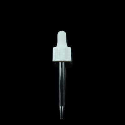 中国 20/410の精油のための分配のプラスチック ビンの王冠のニトリルの点滴器の白い点滴器の帽子 販売のため