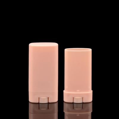 China ODM 15ml Deodorant Stick Oval Cosmetic Bottle 15g Empty Gel Flat Oval For Gel for sale