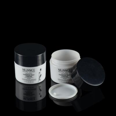 China 56.2MM 50ml PETG Cosmetic Jar Luxury Cosmetic Containers With ABS Lid for sale