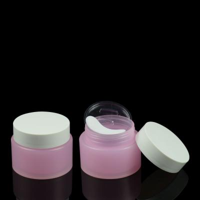China OEM 100g Double Wall Cream Jar BPA Free PP Plastic Eye Cream Mask With Spoon for sale