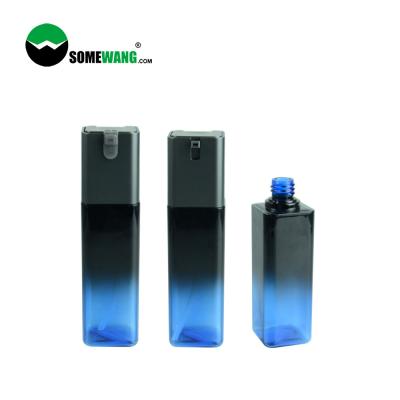 China 100ml Custom Empty PETG Dual Color Square Bottle With Pump for sale