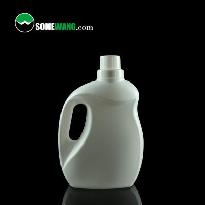 China Plastic PE Customized Color Large Size 2L Laundry Detergent Bottle With Screw Cap for sale