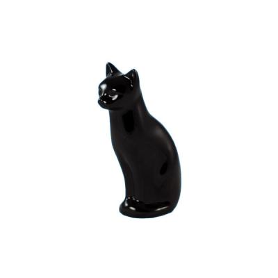 China Black Color Cat Shaped Urn , Unique Cat Urns Metal Brass Material American Style for sale