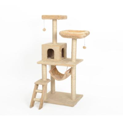 China Weight 10kg Cat Climbing Tower Neutral Color Tone Multi-Platform 50kg Load Capacity for sale