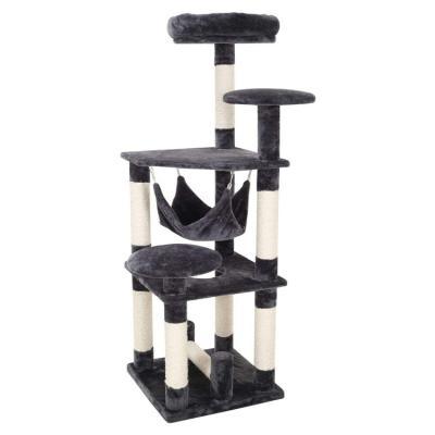 China Customized Logo Cat Climbing Frame Wood Material Size 120 * 84 * 84cm for sale