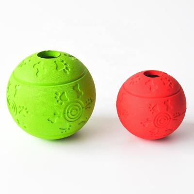 China Dog Ball Pet Play Toys Natural Rubber Material Sphere Dia 10 / 7.6cm for sale