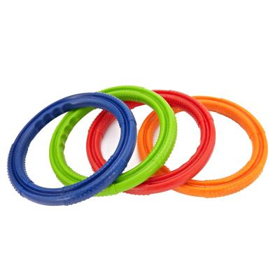 China Eco - Friendly Dog Chew Toys , Portable Puller Rings For Dogs TPE Material for sale