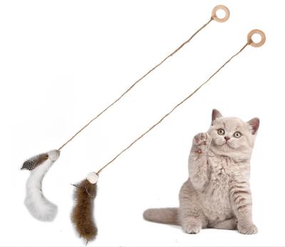 China Funny Interactive Cat Toys With Stainless Steel Rod PP Plastic Chips for sale