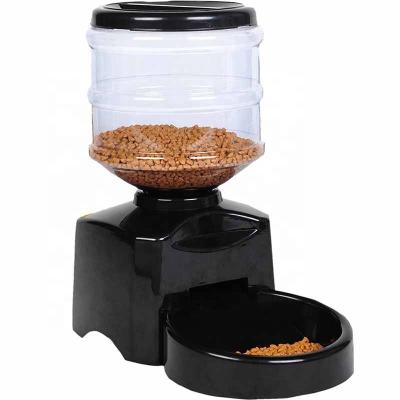 China Capacity 5.5L Automatic Pet Feeder , Pet Food Dispenser Multifunction Black Color for sale