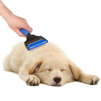 China Size 20 * 10.2cm Dog Hair Comb , Cat Fur Brush Professional Customized Logo for sale
