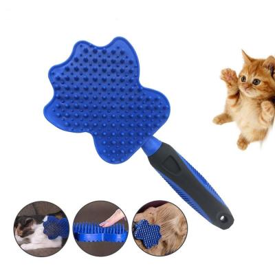 중국 물자 파란 색깔 애완 동물 머리 브러쉬 무게 167g 특별한 모양 TPR/PP 판매용