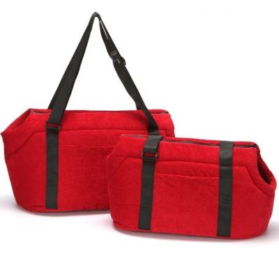 China Leisure Pet Carrier Bag Warm Windproof Flannelette / Sponge Material For Winter for sale