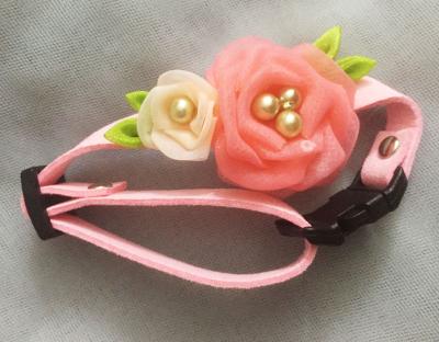 China Wear Resistant Custom Pet Collars 100% Cotton Material For Birthday Party for sale