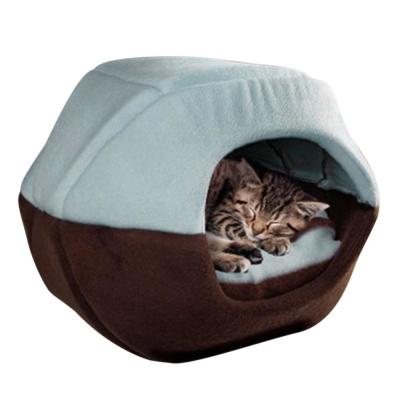 China Winter Dog Bed House Foldable Soft  Animal Puppy Cave / Sleeping Mat Pad for sale