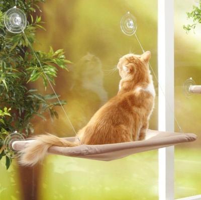 China Cute Comfortable Hanging Pet Bed Bearing 20kg Window Mounted Cat Bed for sale