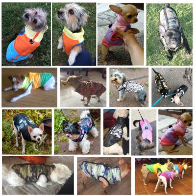 China Windproof  Pet Clothes Warm Dog Winter Clothes Striped Pattern for sale