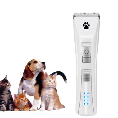 China White Color Pet Grooming Hair Clippers , Electric Pet Hair Trimmer Two Speed Design for sale