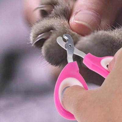 中国 ピンク色ペット釘のはさみ、ペットPedicureの釘の粉砕機の人間工学的の設計 販売のため