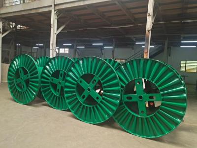 China 80 kg de tambor de cable de metal, bobina corrugada de acero 1250 mm para el carrete de caminata de la hebra en venta