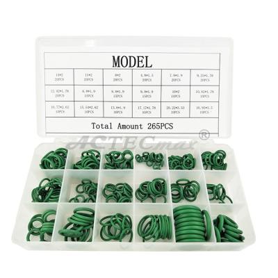 China Green Color 265pcs rubber o-ring assortment kit for sale