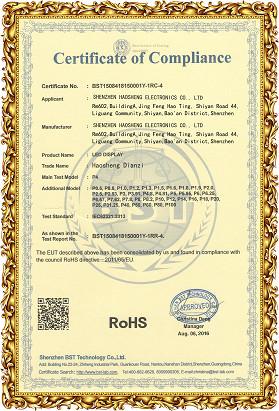 ROHS Certificate of Compliance - Shenzhen 3U View Co., Ltd