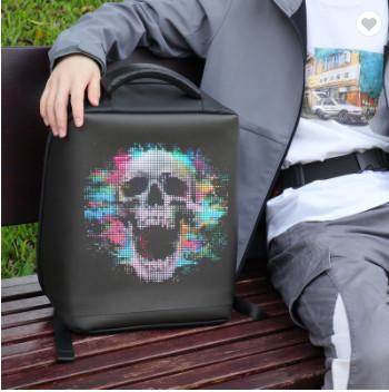 China Smart Bluetooth 96x128 HD P3.75 LED Backpack With Display Screen Advertising for sale