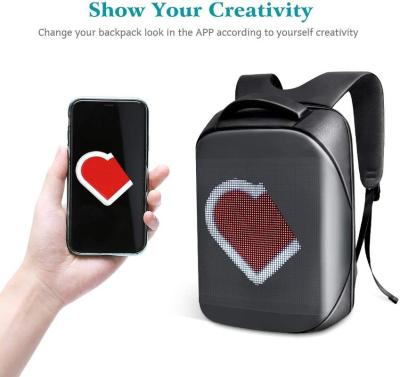 China Programmable Backpack LED Screen Graffiti Display For College Students for sale