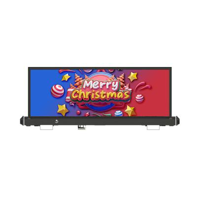 China Auto Dimming P3.3mm Taxi Roof LED Display Advertising Taxi Sign For Car Roof for sale