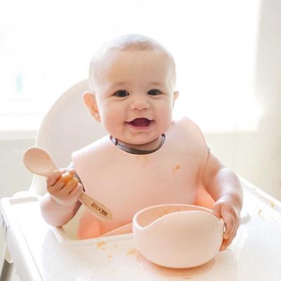 China Toddler Infant Silicone Suction Bowl With Spoon Non Slip BPA Free Resistant for sale