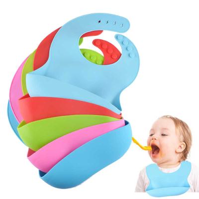 China Unisex BPA Free Silicone Feeding Bibs That Catch Food CPSIA Approval for sale